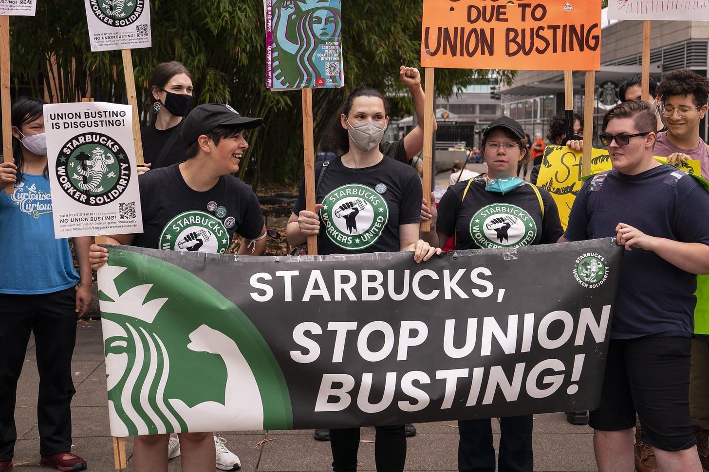 Why Starbucks, Apple and Google are unionizing now for the first time