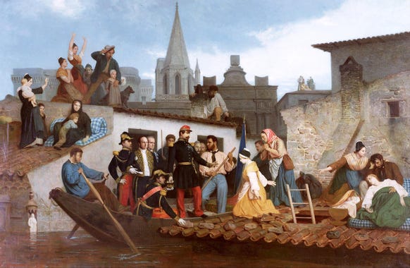 “Napoleon III Visiting Flood Victims in Tarascon” painting by William ...