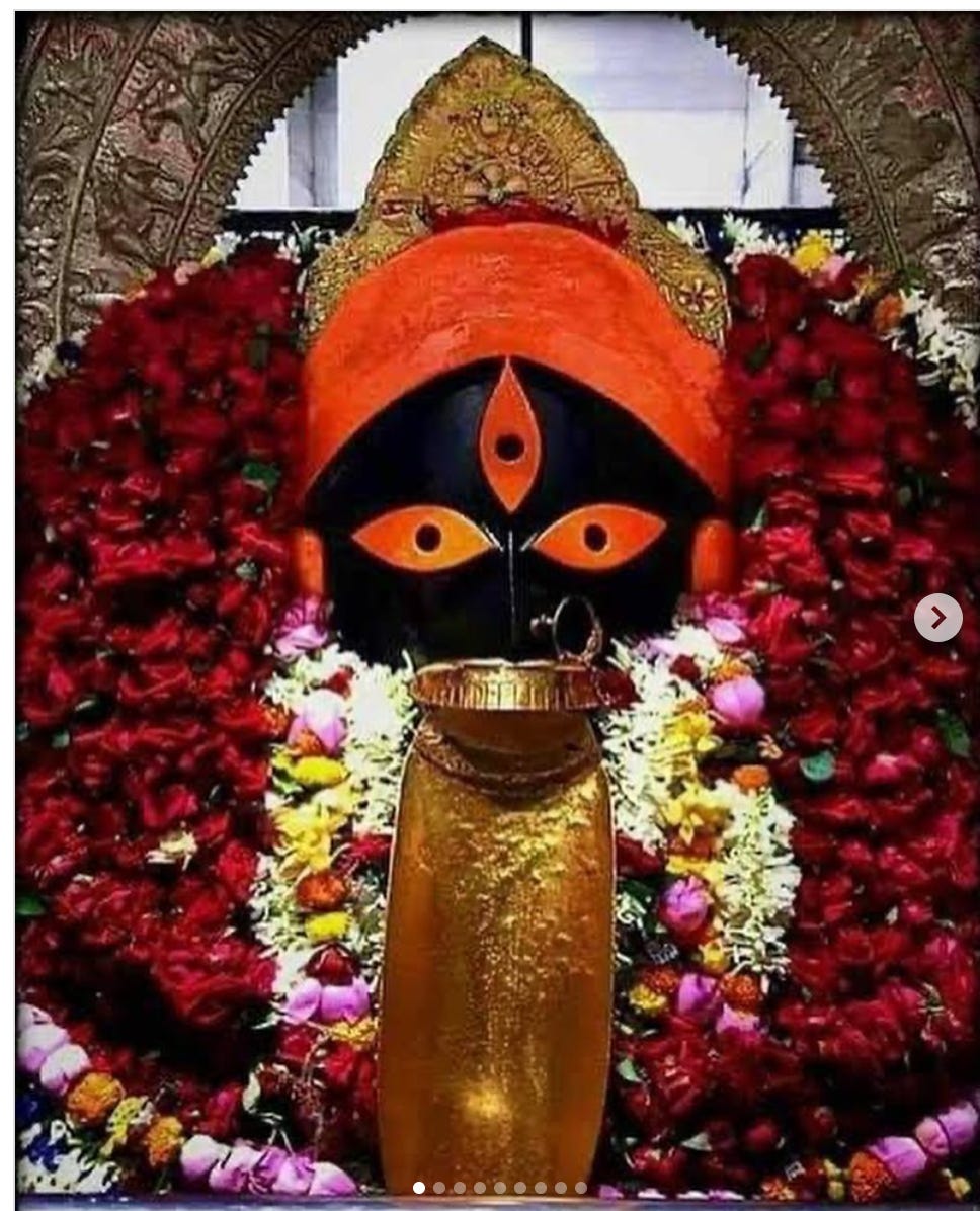 image of Kali from the Kalighat temple, kolkata west bengal