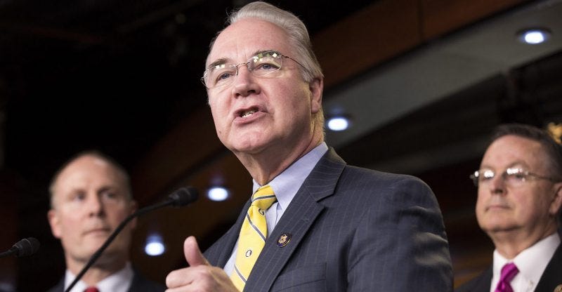 donald trump pick tom price on health care