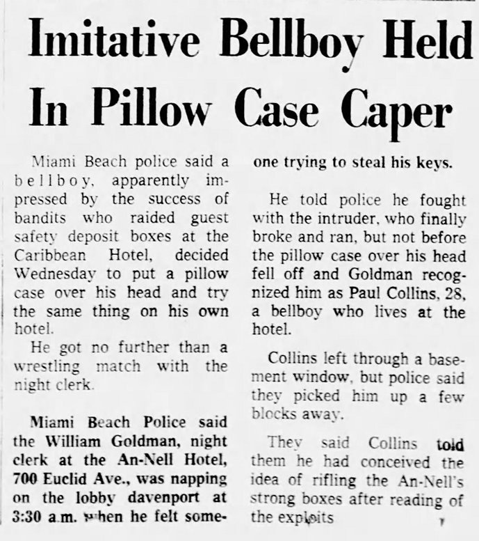 Figure 6: Article in Miami Herald on February 22, 1968