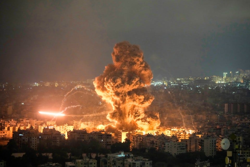 Huge explosions have rocked Beirut tonight