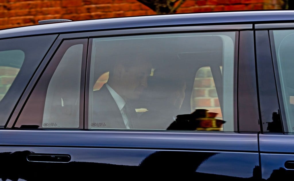 Kate Middleton snapped inside car with Prince William