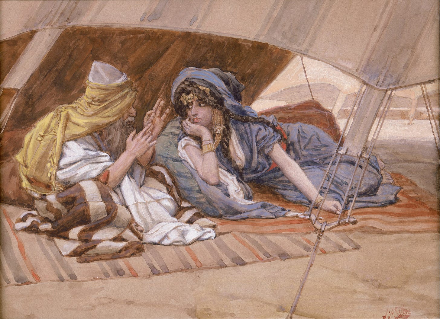 Abraham's Counsel To Sarai by James Tissot