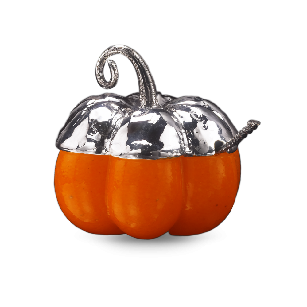 MURANO GLASS PUMPKIN JAM JAR