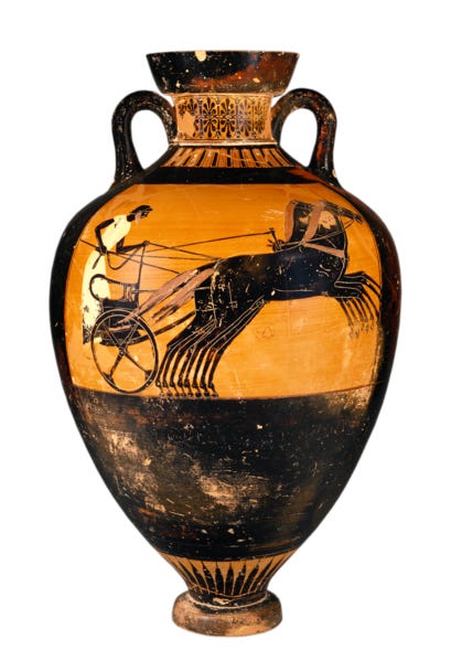 File:Getty Open Image kleophrades-painter-attic-panathenaic-amphora-greek-attic-490-480-bc depicting four horse chariot race 00871101.png