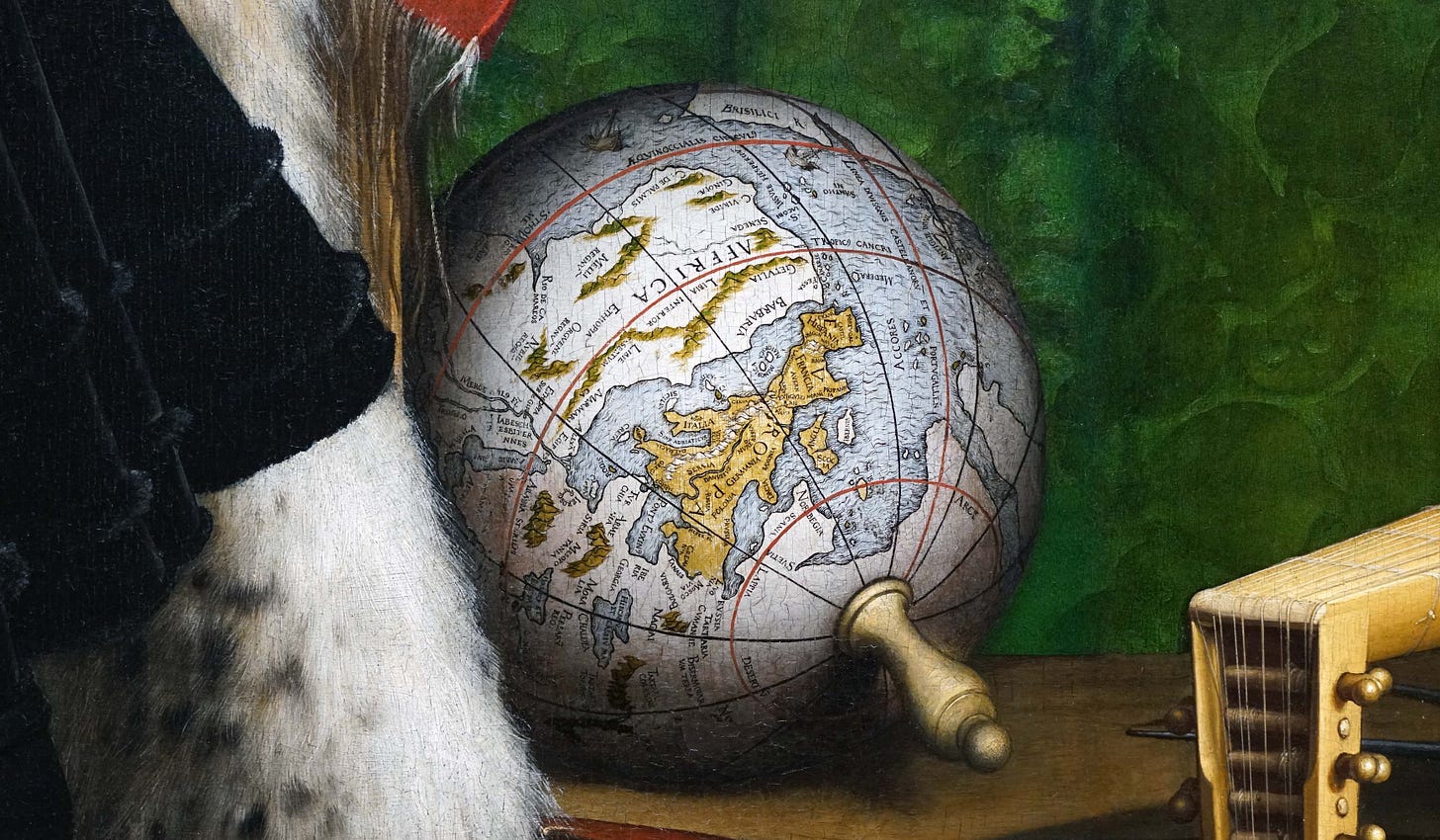 The carpet and the globe: Holbein's The Ambassadors reframed