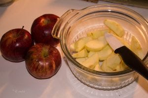 Baking apples