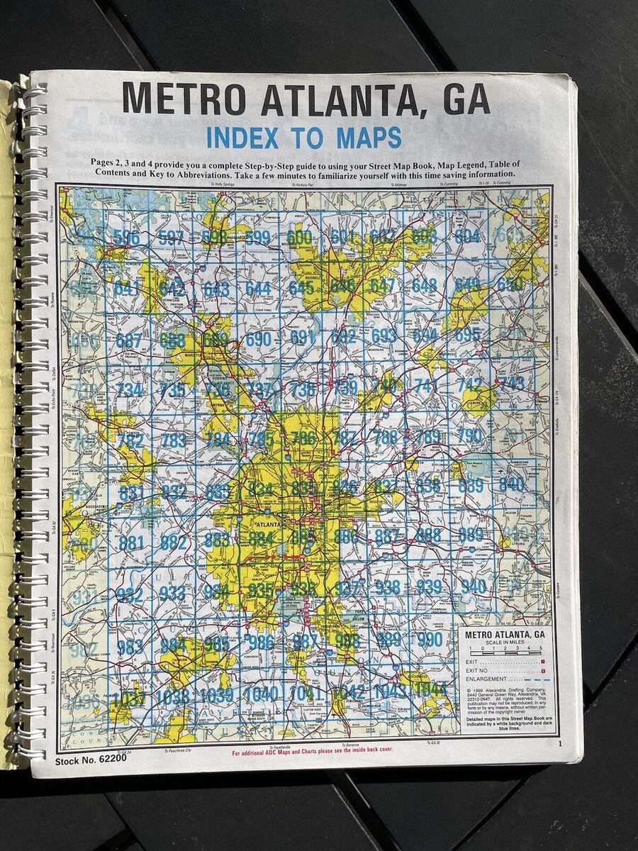 Metro Atlanta Georgia Street Map Book by ADC 5th Edition Fox Theatre Cover