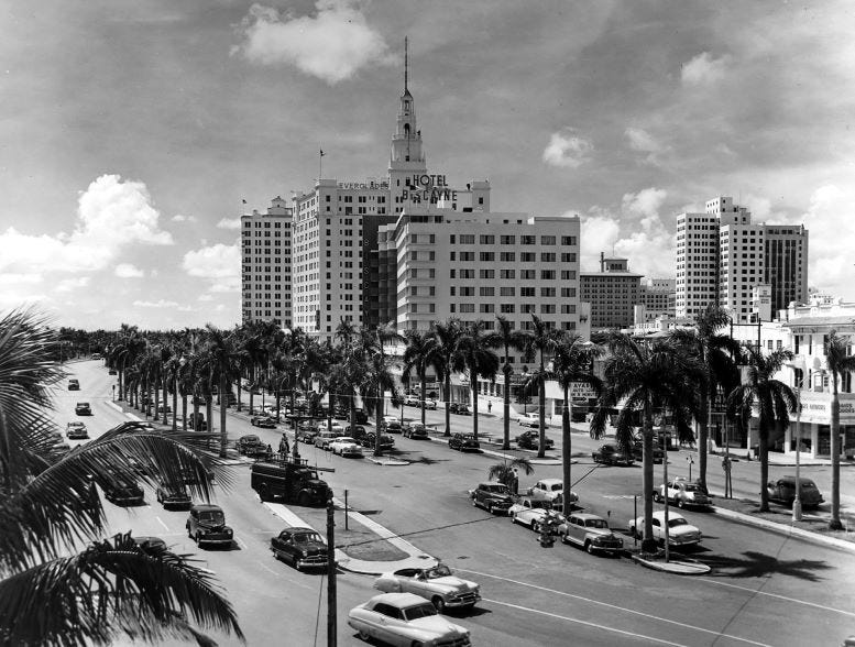 Cover: Biscayne Boulevard looking south from SE Fifth Street in 1955. Courtesy of HistoryMiami Museum.