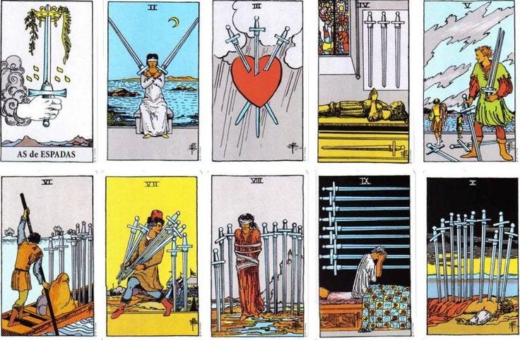 Las cartas de Espadas- presentación a través de un cuento