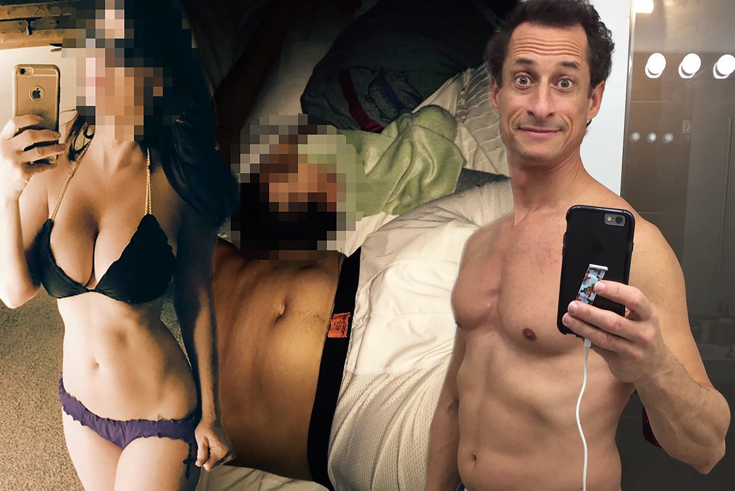 Anthony Weiner sexted busty brunette while his son was in bed with him