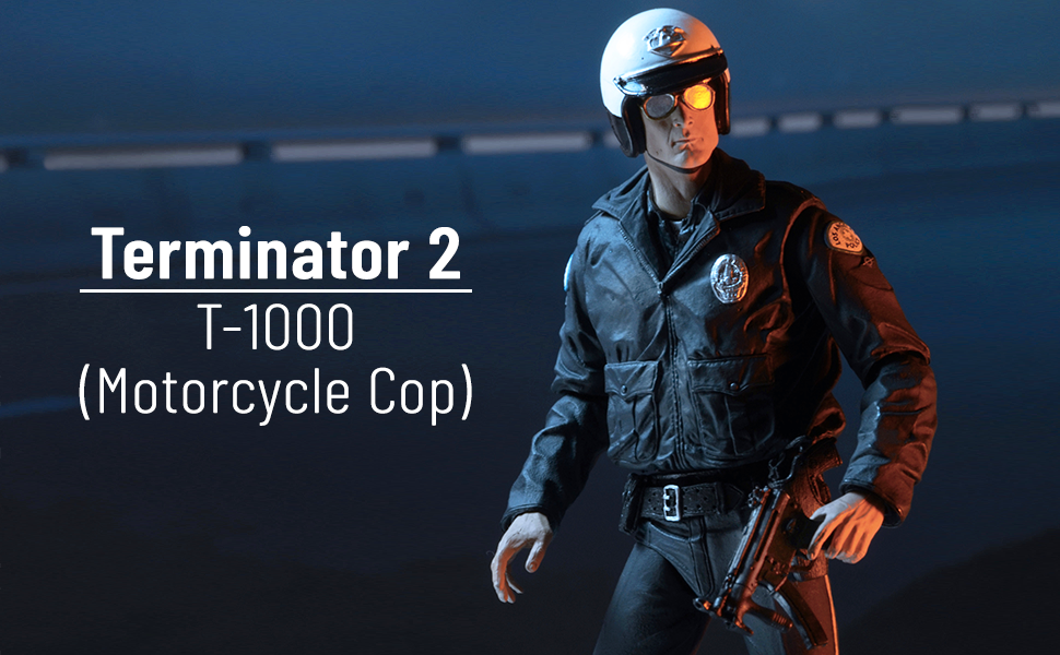 Amazon.com: NECA Ultimate T-1000 Motorcycle Cop Terminator Scale Action  Figure, 2-7" : Toys & Games