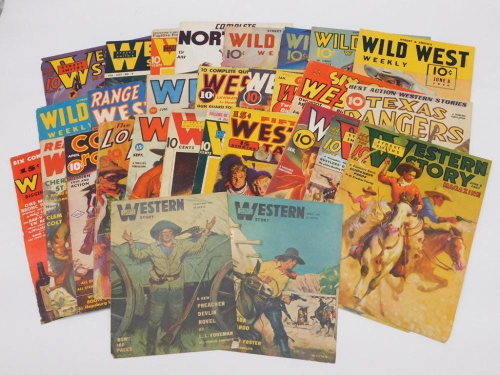 Western magazines from the 1930s and 1940s