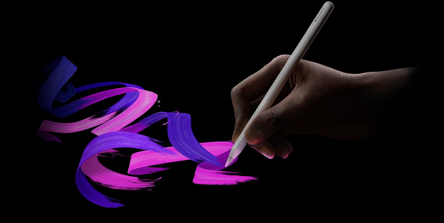 Apple Pencil that's part of the Apple iPad Pro 2024 OLED