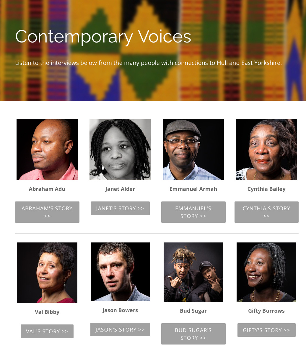 Contemporary Voices, Africans in Hull and East Yorkshire, portraits and interviews by Jerome Whittingham