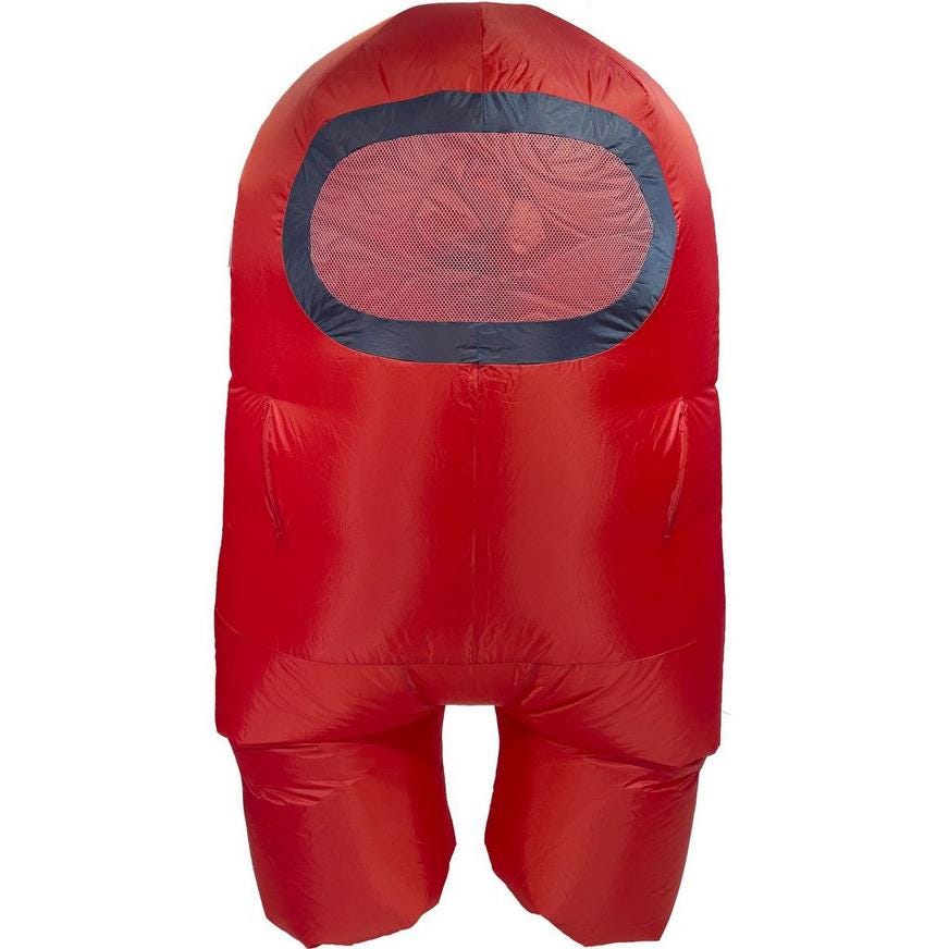Kids' Red Among Us Inflatable Costume | Party City