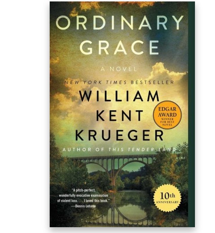 Book cover of Ordinary Grace by William Kent Krueger.