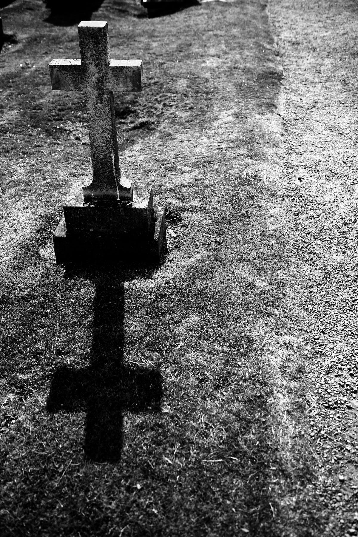 A cross in a cemetery
