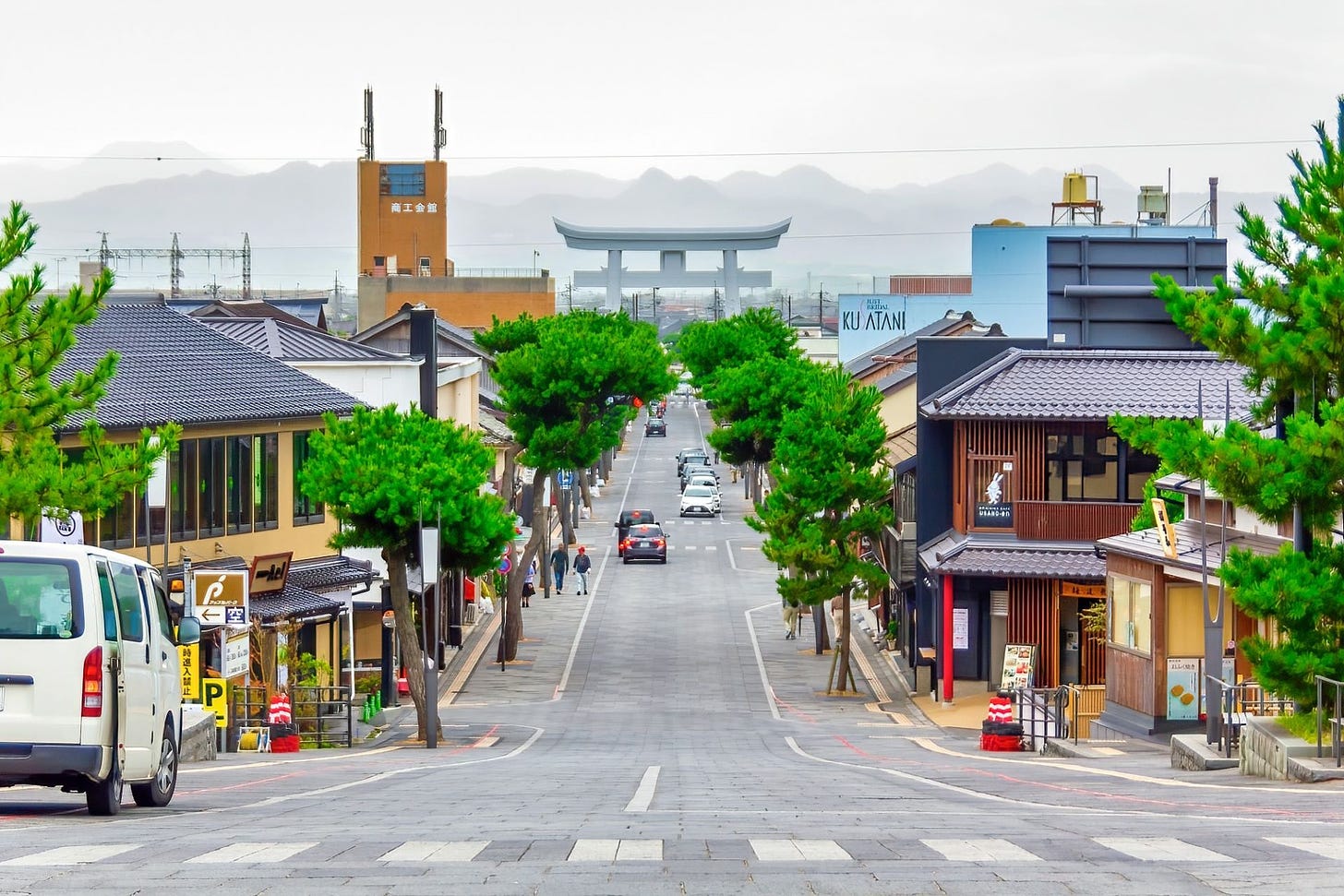 Izumo Taisha Shrine Gate Street in Izumo City