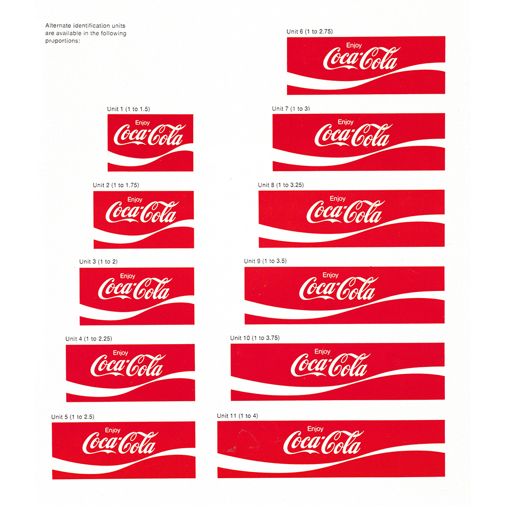Coca-cola, flexible logo designed in 1969