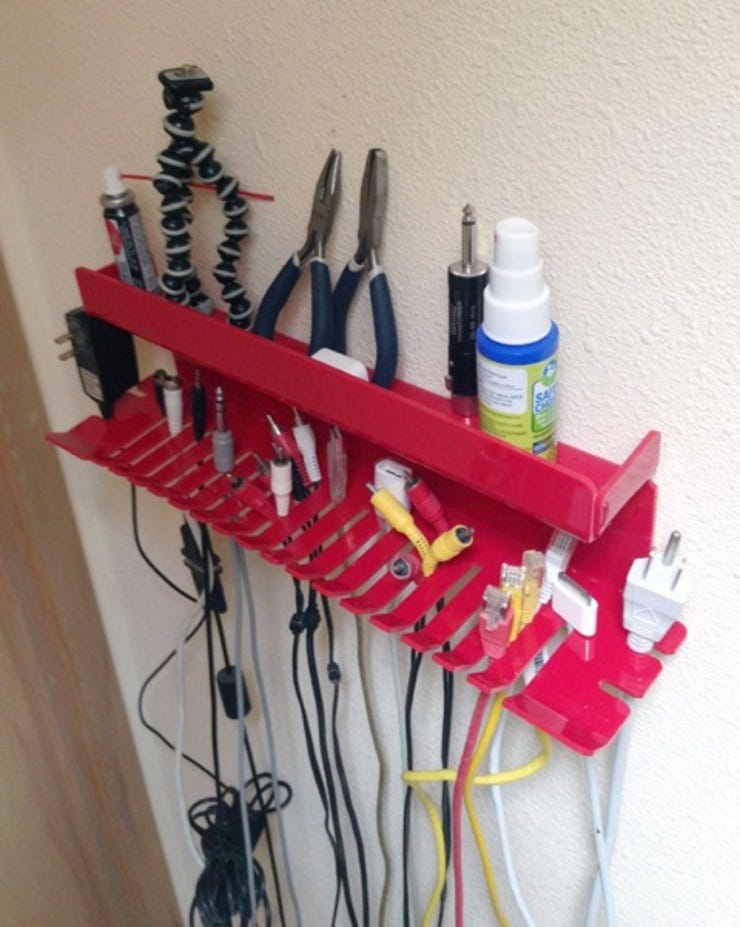 Learn thermoforming while building this useful cable rack.