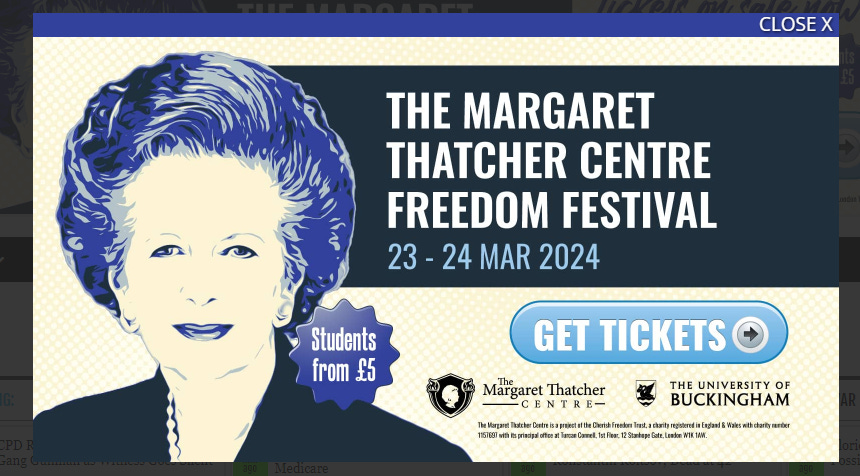 The Margaret Thatcher Centre Freedom Festival 23-24 March