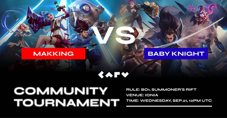 From CARV community's League of Legend tournament
