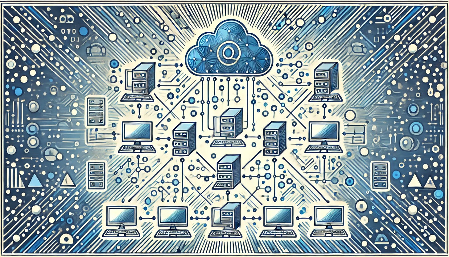 A peer-to-peer network of devices