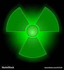 Glowing radioactive symbol Royalty Free ...