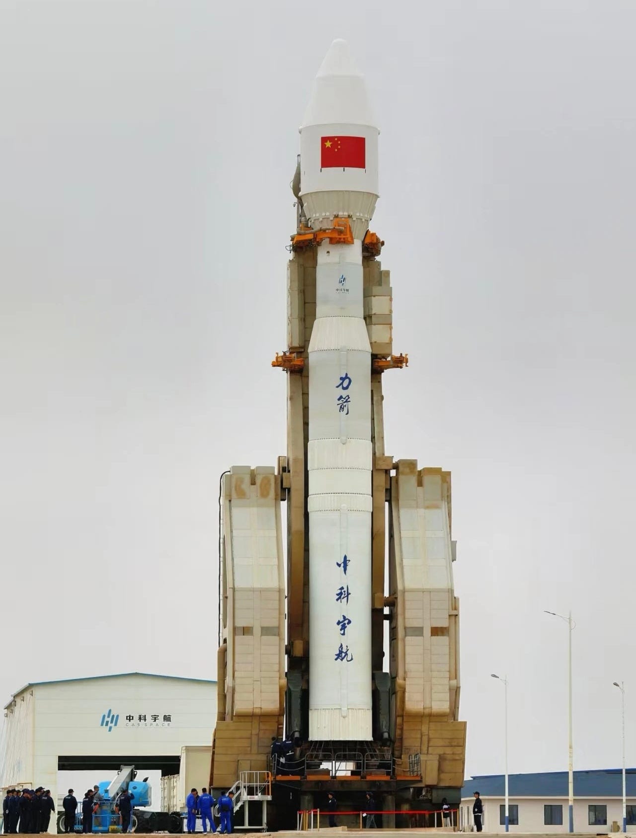 The Kinetica-1 Y7 vehicle on its launchpad ahead of its return-to-flight mission.