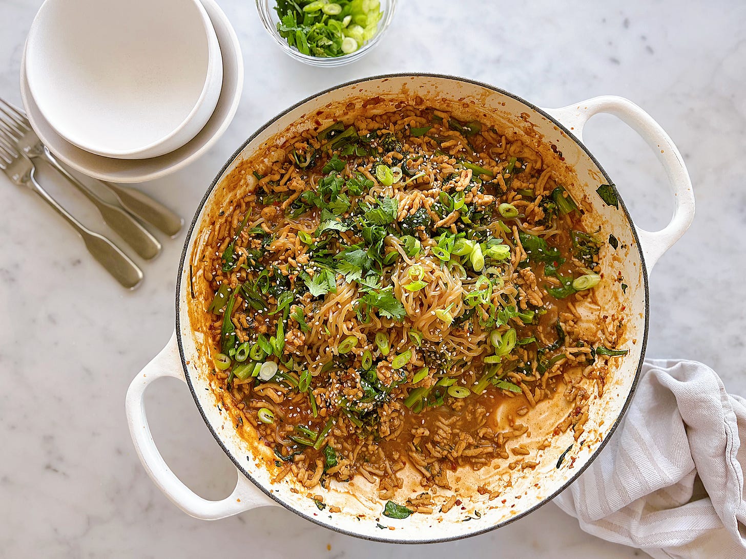 Pan of Paleo Gochujang Noodles