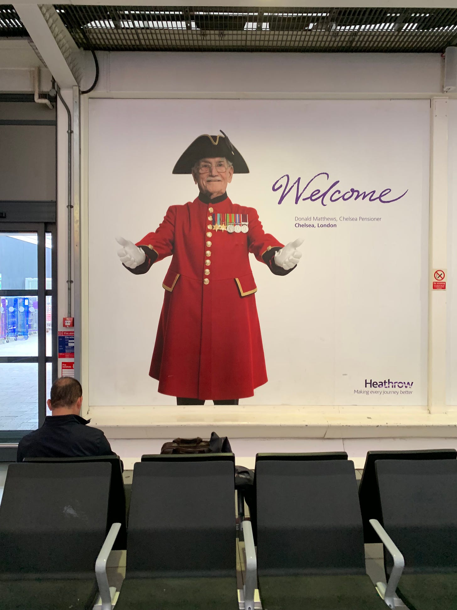 Chelsea pensioner welcomes you to London