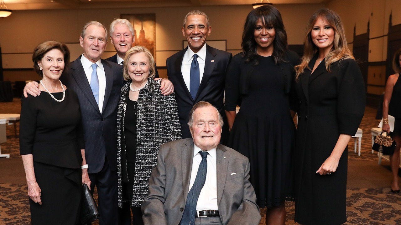 Touching Photo of Bushes, Obamas, Clintons, and Melania Trump at ...