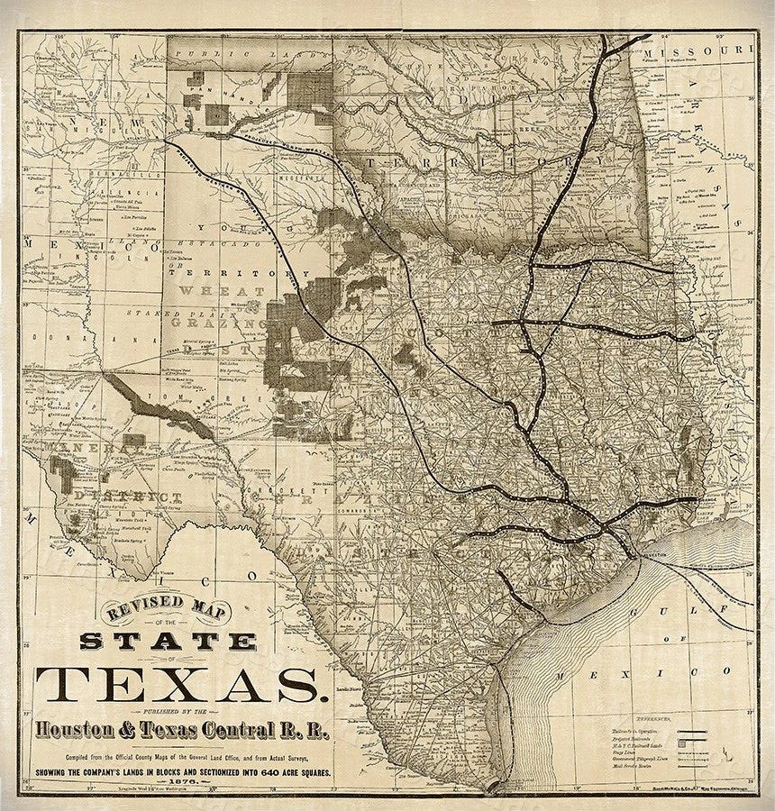 Map of Texas (1876)