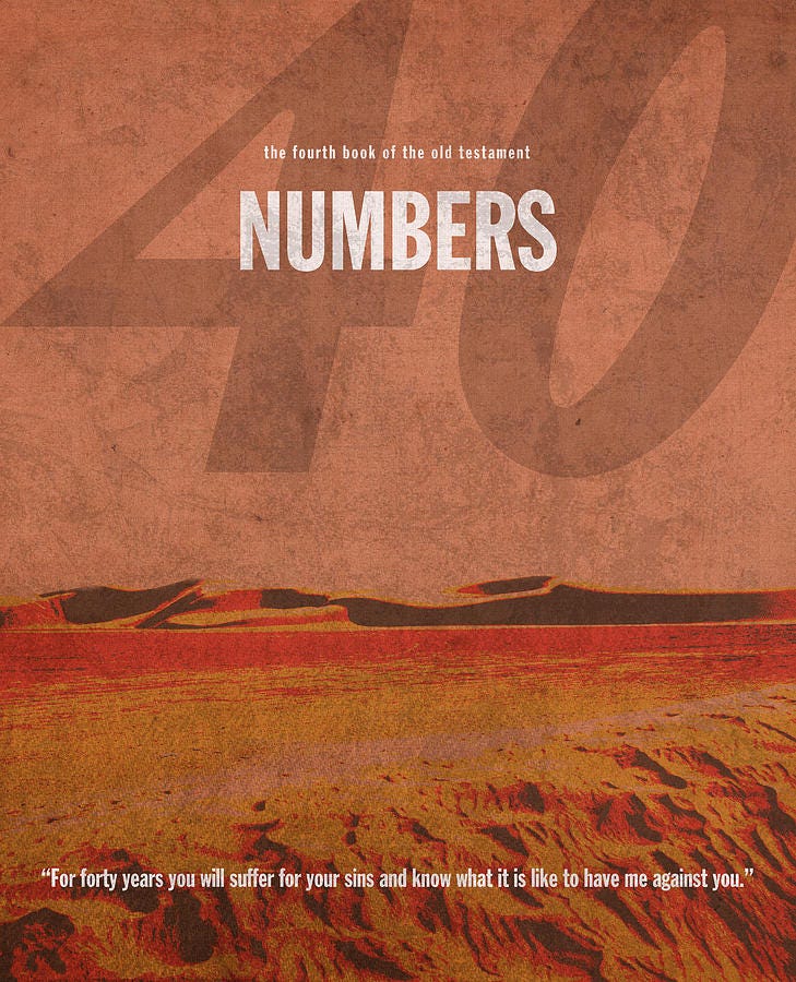 Numbers Books of the Bible Series Old Testament Minimal Poster Art Number 4 Mixed Media by ...