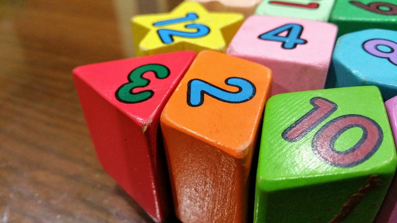 Colorful wooden learning blocks