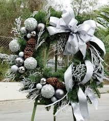 Silver magical Christmas Wreath in Los Angeles, CA | Floral Design by  Dave's Flowers | Christmas decorations wreaths, Christmas wreaths, Christmas  wreaths diy