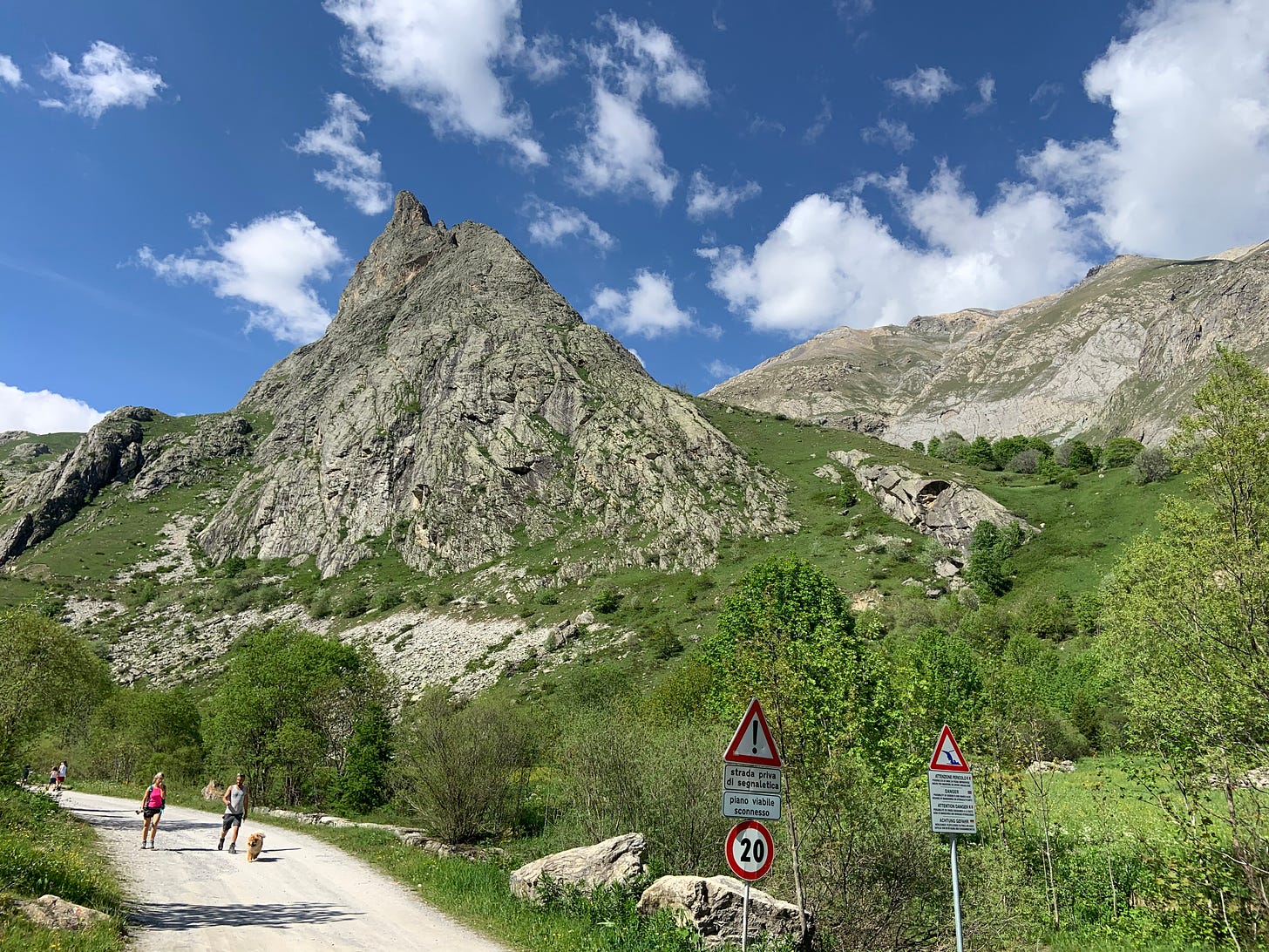 Hiking in The Maira Valley, northwest of Cuneo, in Piedmont, near the French border