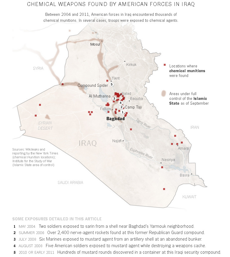 NYT Iraq Chemical Weapons Incidents 2004 2011