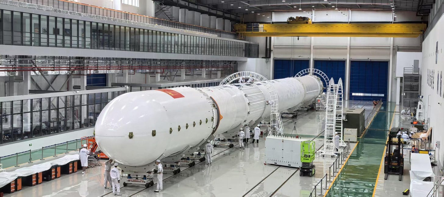 Tianlong-3 in Space Pioneers manufacturing facility ahead of being shipped out for testing in May 2025. Tianlong-3 in Space Pioneers manufacturing facility ahead of being shipped out for testing in May 2025.