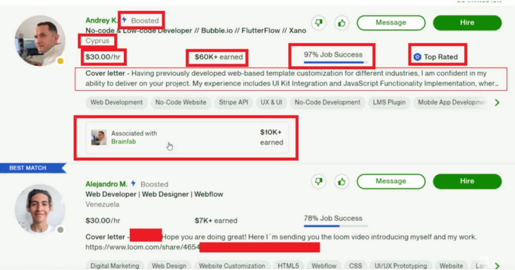 upwork proposals client view image
