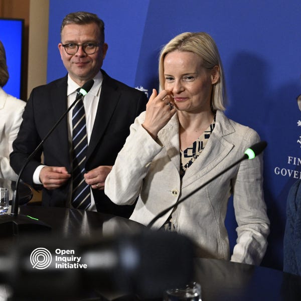 Accusations of racism against the current Finnish government, including Finns Party leader Riikka Purra (right), are designed to drive a wedge between the parties in the coalition government. Image Credit: Heikki Saukkomaa/Getty Images