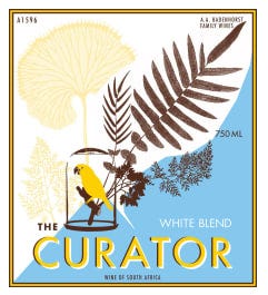 The Curator White wine label