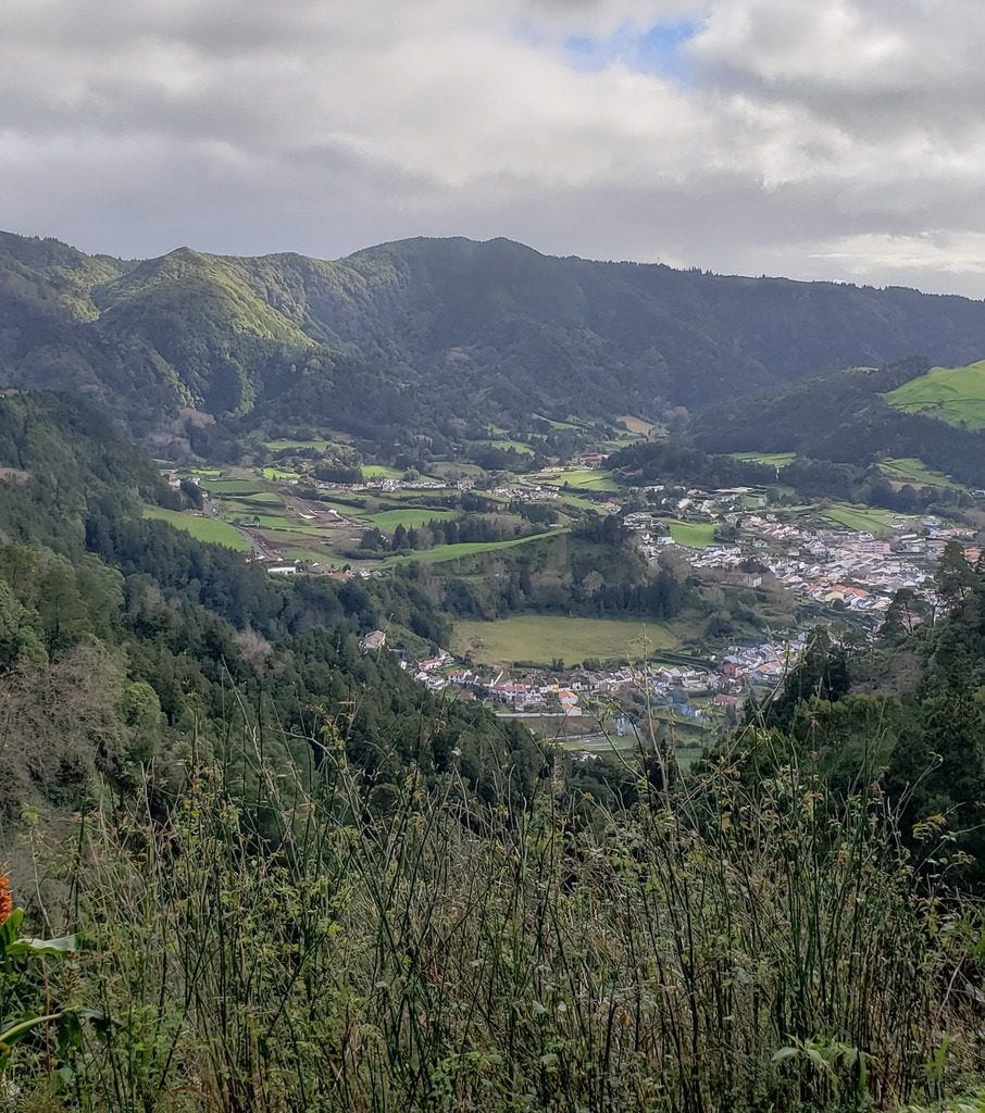 Furnas Valley from Miradouro do Pico de Ferro