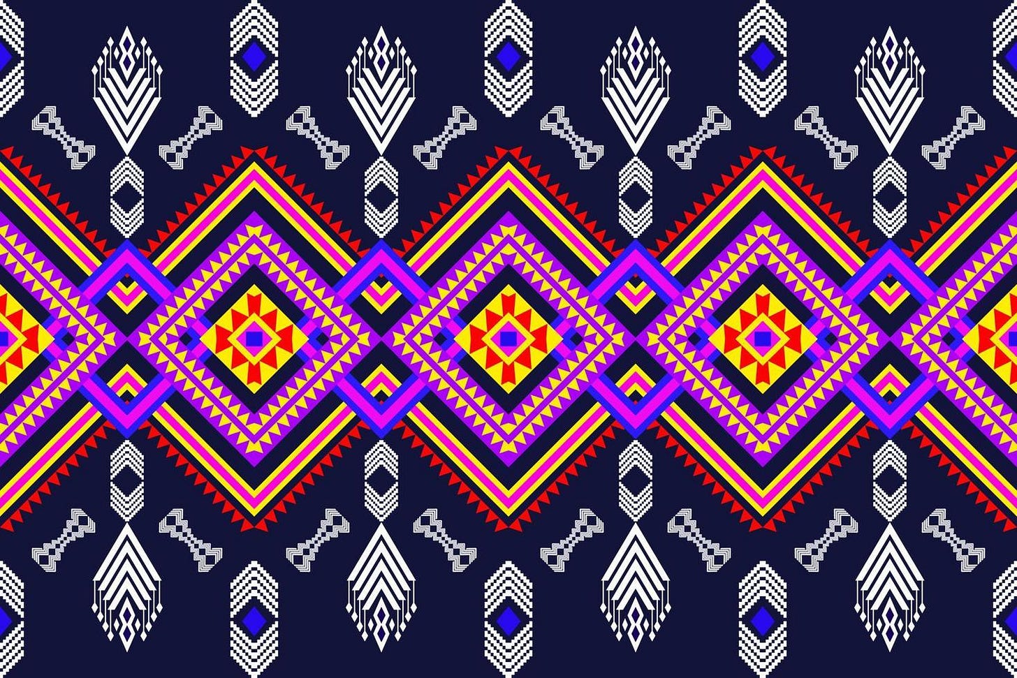 Beautiful geometric ethnic art pattern traditional. Design for  carpet,wallpaper,clothing,wrapping,batik,fabric,Vector illustration. Figure  tribal embroidery style. 4641317 Vector Art at Vecteezy