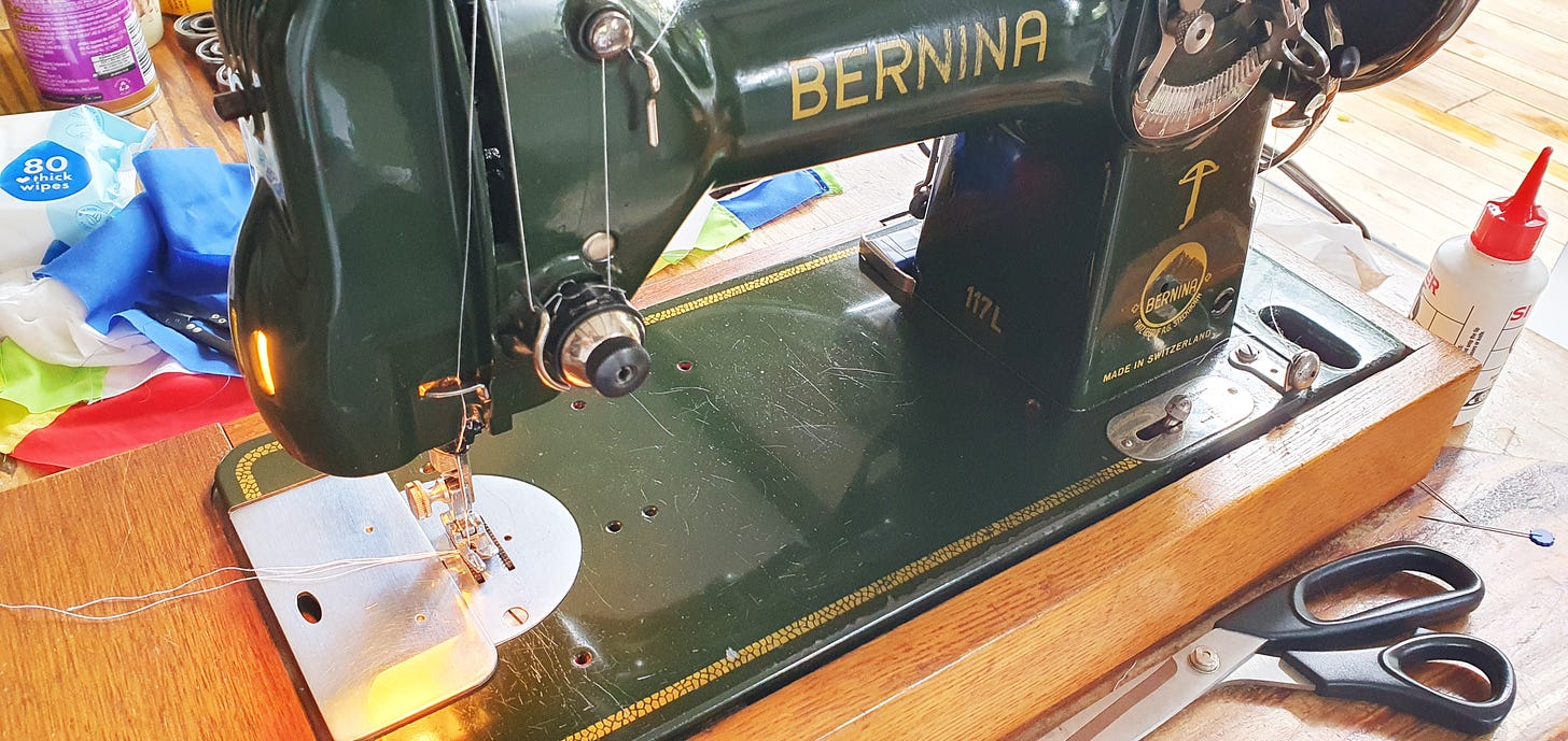 My Bernina 117L was the first zig zag sewing machine and is nearly 80 years old. I love sewing with it.