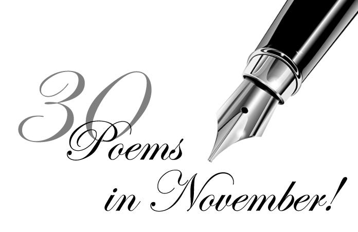 30 Poems in November logo with pen