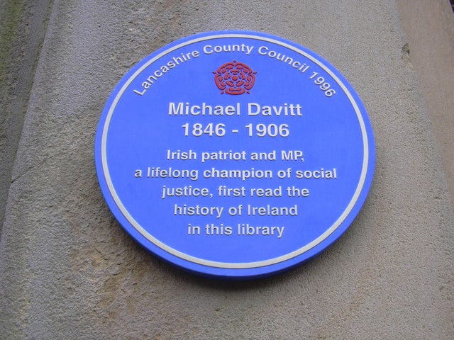 Michael Davitt Blue Plaque on Haslingden... © Robert Wade :: Geograph  Britain and Ireland