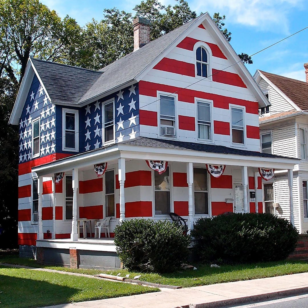 American Flag House in Cambridge, MD (2 Photos)